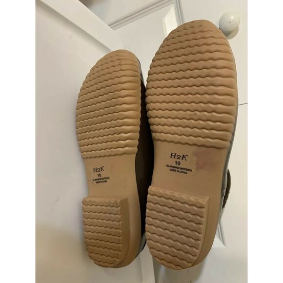 H2K Woman’s Duck Boots Shoes‎ Sz 10 Brown Zip Lace-up waterproof - Picture 9 of 10